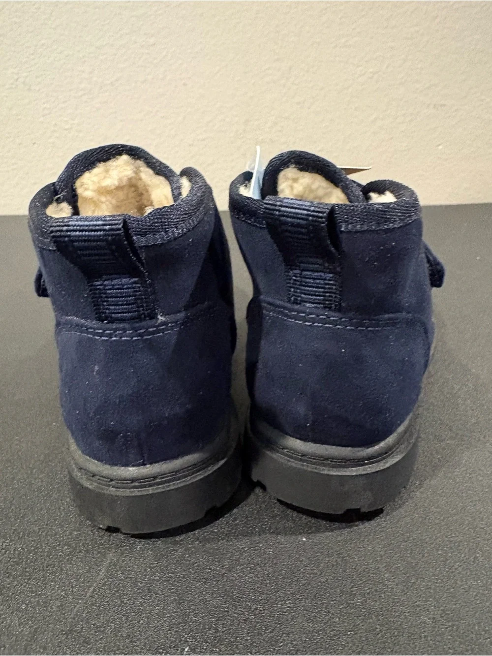 Cat & Jack Boys Magnus Sherpa Lined Ankle Bootie Navy Blue Several Toddler Sizes
